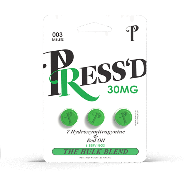 PRESSED 7-HYDROXY  THE HULK  30MG 3CT